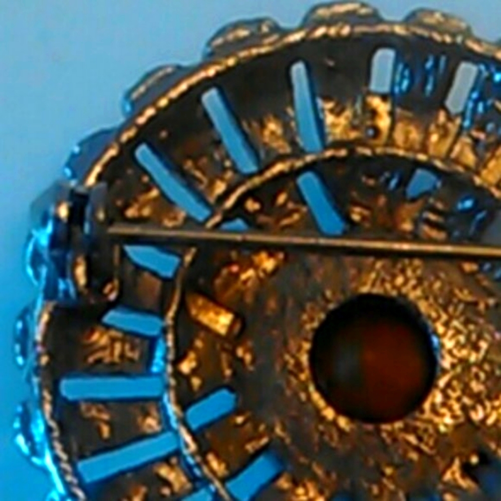 🤎 Stunning Art Deco Inspired Vintage Faux Smoky Topaz & Marcasite Brooch - Picture 11 of 11